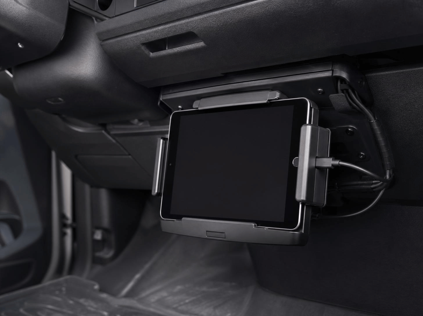 Hardwired 12V vehicle charging dock