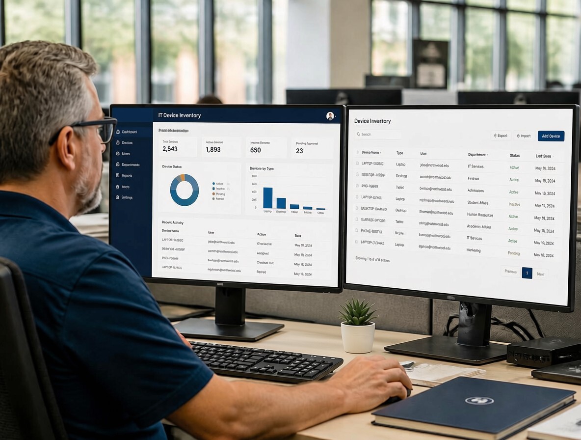 Campus technology management — IT director reviewing device fleet